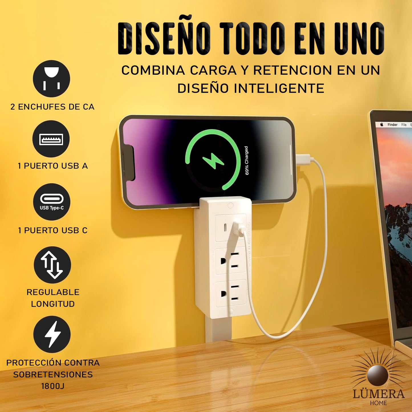 Tomacorriente Giratorio 360° Extensible 😮